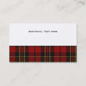 スタイリッシュなBrodieのタータンチェック格子縞のカスタム 名刺 (裏面)