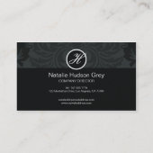 スタイリッシュなModern Damask Companyの名刺01 - 名刺 (裏面)