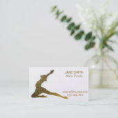 スタイリッシュなPilatesの先生のPilatesのインストラクター 名刺 (スタンド正面)