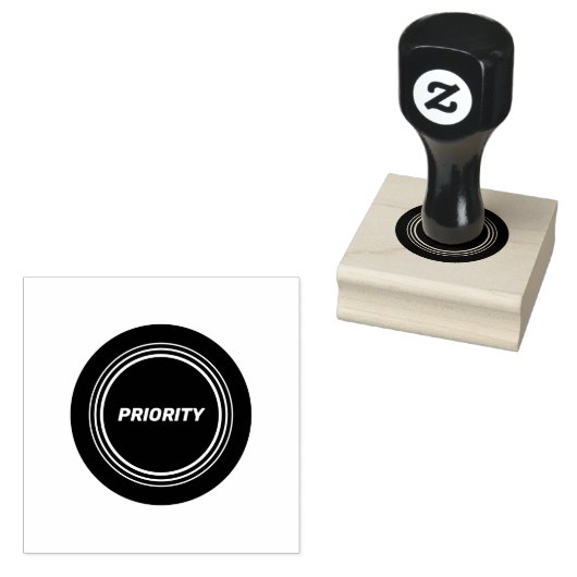 スタイリッシュに整理整頓「PRIORITY」メールルーム用 ラバースタンプ (押印)