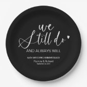 スタイリッシュに私たちはいまも結婚誓約を更新する ペーパープレート (正面)