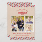 スタイリッシュに郵送されたホリデーフォトカード シーズンカード (正面/裏面)