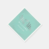 スタイリッシュの結婚テーブルのミニ紙吹雪造幣局 スタンダードカクテルナプキン (角)