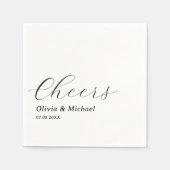 スタイリッシュの結婚リハーサル応援カスタム スタンダードカクテルナプキン (正面)