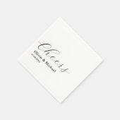 スタイリッシュの結婚リハーサル応援カスタム スタンダードカクテルナプキン (角)