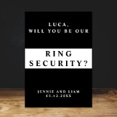 スタイリッシュの結婚リングや輪セキュリティ提案カード カード