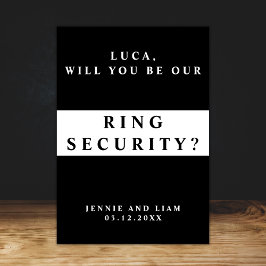 スタイリッシュの結婚リングや輪セキュリティ提案カード カード