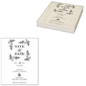 スタイリッシュの結婚救モダンDate Branchesのフレーム ラバースタンプ (押印)