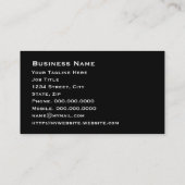 スタイリッシュはっきりしたエレガント自動車EU 名刺 (裏面)