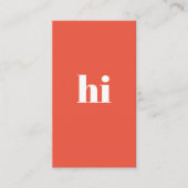 スタイリッシュはっきりしたクールユニークモダンタイポグラフィ 名刺 (正面)