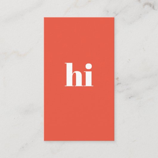 スタイリッシュはっきりしたクールユニークモダンタイポグラフィ 名刺 (正面)