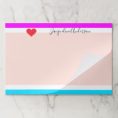 スタイリッシュはっきりしたモダンパーソナライズされた名シッカッコいいク ペーパーパッド (折り畳み)