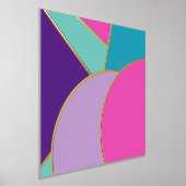 スタイリッシュはっきりしたモダン抽象芸術金ゴールド 箔ポスター (レイダウン)