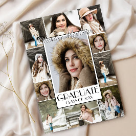 スタイリッシュはっきりした卒業 招待状