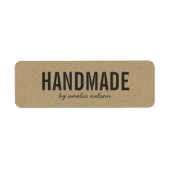 スタイリッシュはっきりした素朴手作りフェイククラフト ラベル (正面)