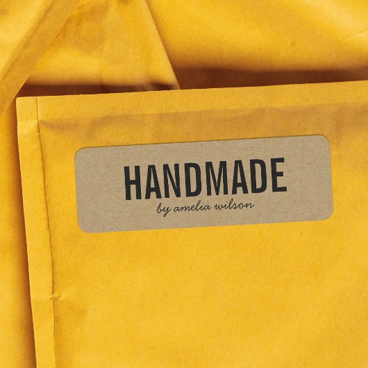 スタイリッシュはっきりした素朴手作りフェイククラフト ラベル