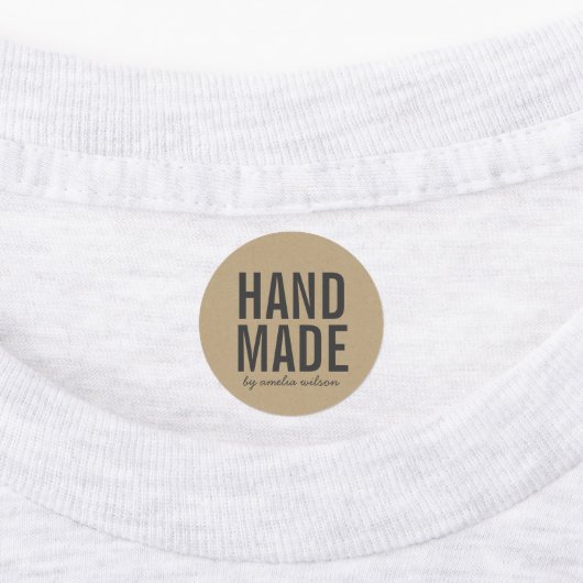 スタイリッシュはっきりした素朴手作りフェイククラフト ラベル (貼付)