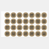 スタイリッシュはっきりした素朴手作りフェイククラフト ラベル (シート)