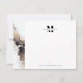 スタイリッシュはっきりした縁ど文字シンプル名 ノートカード