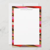 スタイリッシュはっきりした 60s幾何縁ど学パーソナライズされた  ノートカード (正面)