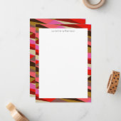 スタイリッシュはっきりした 60s幾何縁ど学パーソナライズされた  ノートカード (正面/裏面インサイチュ)