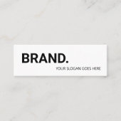 スタイリッシュはっきりしたScript Monogram白黒 スキニー名刺 (正面)