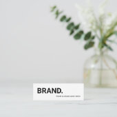 スタイリッシュはっきりしたScript Monogram白黒 スキニー名刺 (スタンド正面)