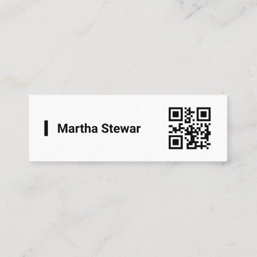 スタイリッシュはっきりしたScript Monogram白黒 スキニー名刺 (裏面)