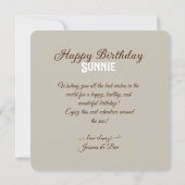 スタイリッシュひま飾お誕生日ケーキ カード (裏面)