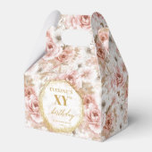 スタイリッシュほこりっぽいピンク色の誕生日お気に入り箱 フェイバーボックス (正面サイド)