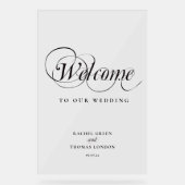 スタイリッシュようこそ書結婚道の標識 アクリルサイン (正面)