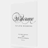 スタイリッシュようこそ書結婚道の標識 アクリルサイン (傾斜)