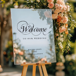 スタイリッシュようこそ書結婚道の標識 アクリルサイン