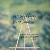 スタイリッシュようこそ書結婚道の標識 アクリルサイン (ニュートラル)