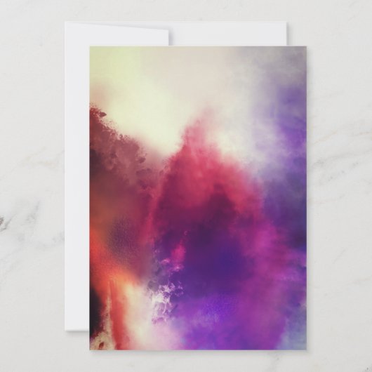 スタイリッシュアイボリーブラウンウォーター色ダンデリオン結婚ズ 招待状 (裏面)