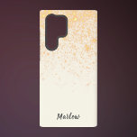 スタイリッシュアイボリー付金ゴールドグリッター SAMSUNG GALAXY S22 ULTRAケース<br><div class="desc">アイボリーとスタイリッシュ金ゴールドグリッターサムスンギャラクシーS22ウルトラケース。シンプルミニマルモダンデザイン。</div>