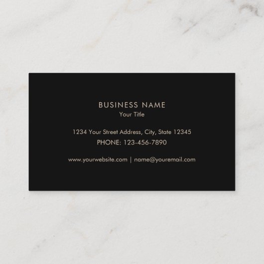 スタイリッシュアニマルプリントメイクアップアーティスト 名刺 (裏面)