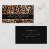 スタイリッシュアニマルプリントメイクアップアーティスト 名刺 (正面/裏面)