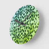 スタイリッシュアニマルプリント時計 ラウンド壁時計 (傾斜)