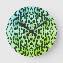 スタイリッシュアニマルプリント時計 ラウンド壁時計