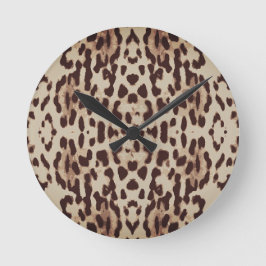 スタイリッシュアニマルプリント時計 ラウンド壁時計