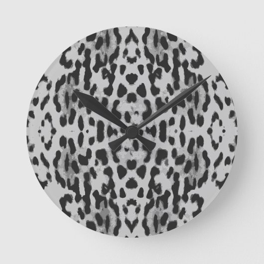 スタイリッシュアニマルプリント時計 ラウンド壁時計 (正面)