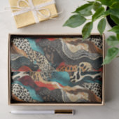 スタイリッシュアニマルプリント融合デザイン 薄葉紙 (ギフト)