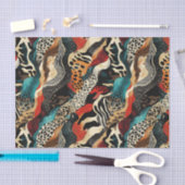 スタイリッシュアニマルプリント融合デザイン 薄葉紙 (クラフト)