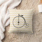 スタイリッシュアンティーク自転車のアクセント クッション (ブランケット)