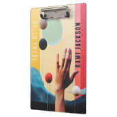 スタイリッシュアートカラフル抽象芸術名 クリップボード (左)