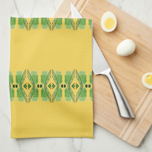 スタイリッシュアートストライプ キッチンタオル (四つ折り)