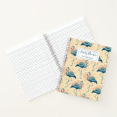 スタイリッシュアールデコインスパイアピーチのフラミンゴ模様 ノートブック (内部)