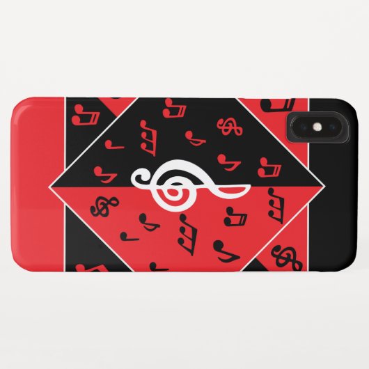 スタイリッシュアールデコノート赤白黒 Case-Mate iPhoneケース (裏面(横))