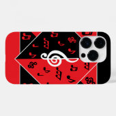 スタイリッシュアールデコノート赤白黒 Case-Mate iPhoneケース (裏面 (横))